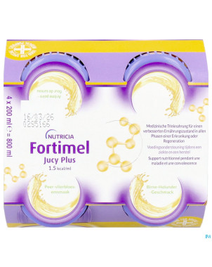 Fortimel jucy plus poire fleur sur. 4x200ml 185088
