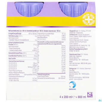 Fortimel jucy plus poire fleur sur. 4x200ml 185088