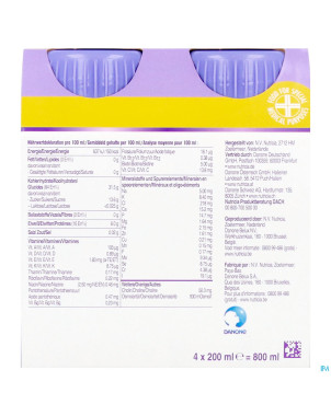 Fortimel jucy plus poire fleur sur. 4x200ml 185088