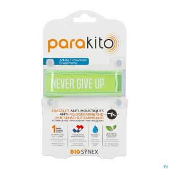 Para'kito bracelet adulte never give up vert