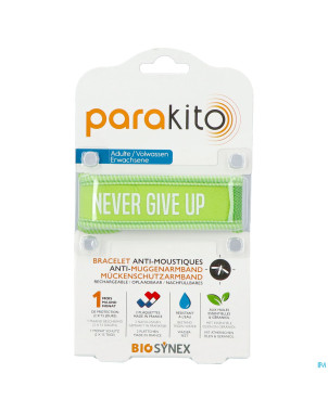 Para'kito bracelet adulte never give up vert