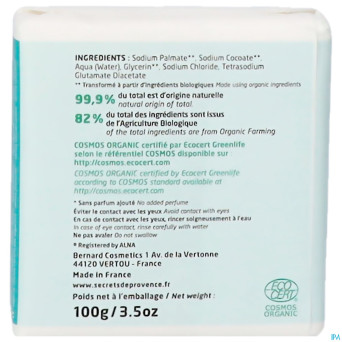 Secret de provence savon neutre bio 100g