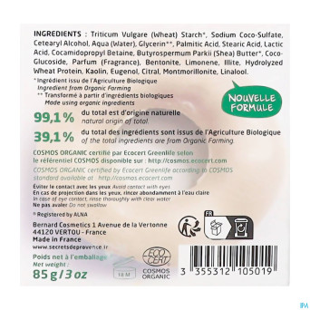 Secret de provence shampooing cheveux norm.bio 85g