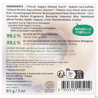 Secret de provence shampooing cheveux norm.bio 85g