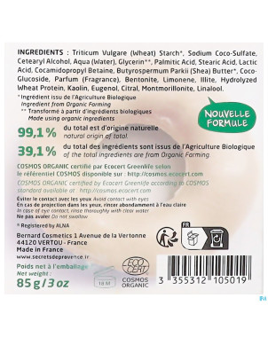 Secret de provence shampooing cheveux norm.bio 85g