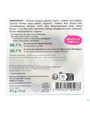 Secret de provence shampooing cheveux gras bio 85g