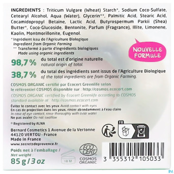 Secret de provence shampooing cheveux gras bio 85g