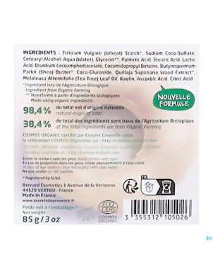 Secret de provence shampooing chev. a/pell bio 85g