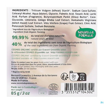 Secret de provence shampooing cheveux colo.bio 85g