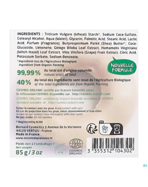 Secret de provence shampooing cheveux colo.bio 85g