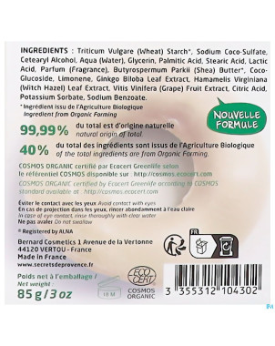 Secret de provence shampooing cheveux colo.bio 85g