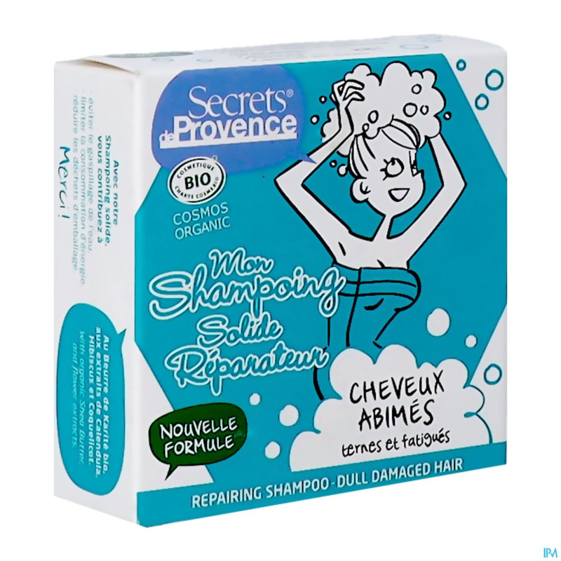 Secret de provence shampooing cheveux abim.bio 85g