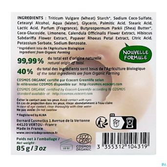 Secret de provence shampooing cheveux abim.bio 85g