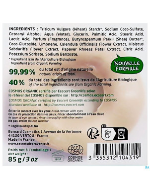 Secret de provence shampooing cheveux abim.bio 85g