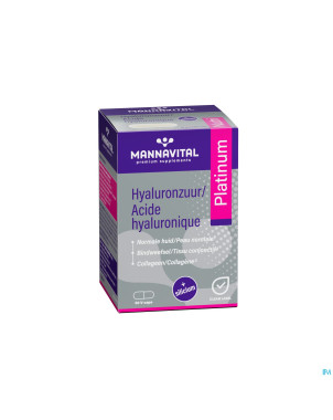 Mannavital acide hyaluronique platinium v-caps 60