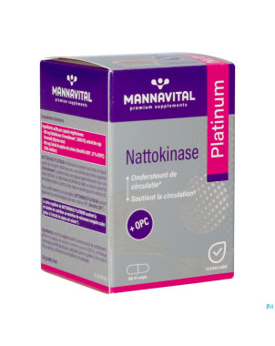 Mannavital nattokinase platinium v-caps 90