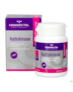 Mannavital nattokinase platinium v-caps 90