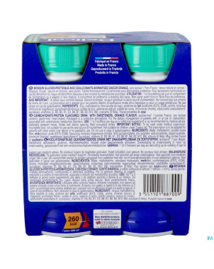 Delical saveurs fruitees orange s/sucre 4x200ml