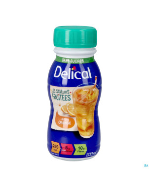 Delical saveurs fruitees orange s/sucre 4x200ml