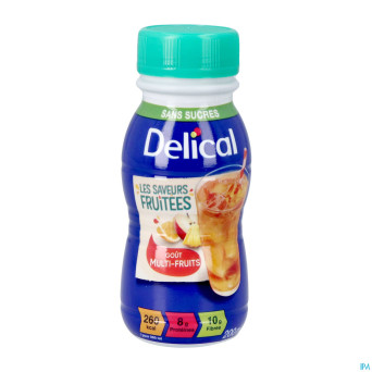 Delical saveurs multi-fruits s/sucre 4x200ml