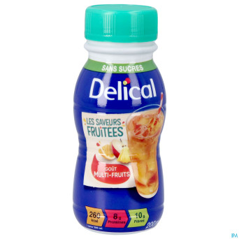 Delical saveurs multi-fruits s/sucre 4x200ml