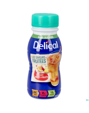 Delical saveurs multi-fruits s/sucre 4x200ml