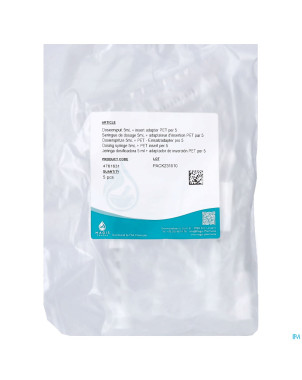 Seringue dosage 5ml+adaptateur insert. pet 5 magis