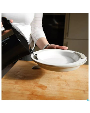 Ornamin assiette isolante 25,5cm blanc/gris