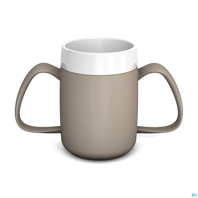 Ornamin gobelet iso evase 2 anses 200ml gris lin