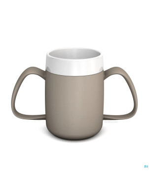 Ornamin gobelet iso evase 2 anses 200ml gris lin