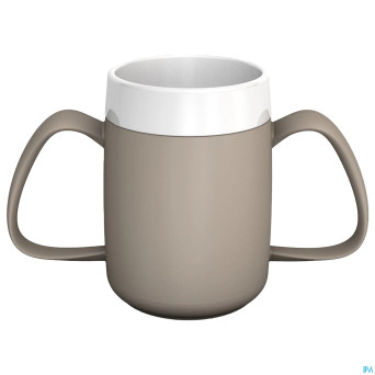 Ornamin gobelet iso evase 2 anses 200ml gris lin