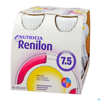 Renilon 7.5 abricot    bouteille 4x125ml 177033 nf