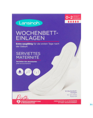 Lansinoh serviettes post accouchement 0 a 2 sem.10