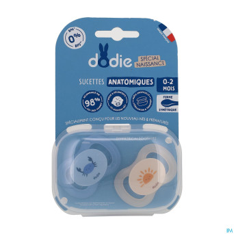 Dodie sucette duo ana newborn 0-2m mini crab