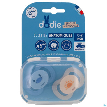 Dodie sucette duo ana newborn 0-2m mini crab