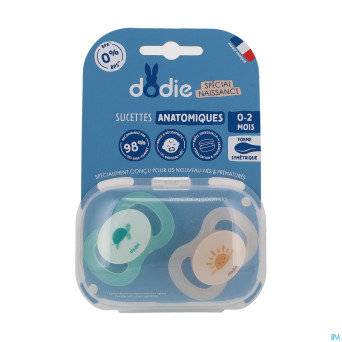 Dodie sucette duo ana newborn 0-2m bebe tortue