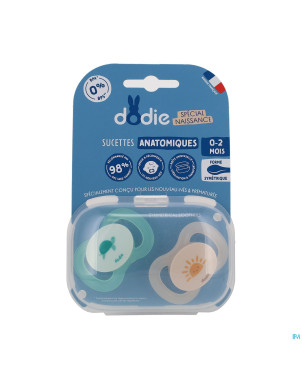 Dodie sucette duo ana newborn 0-2m bebe tortue