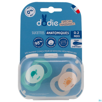 Dodie sucette duo ana newborn 0-2m bebe tortue