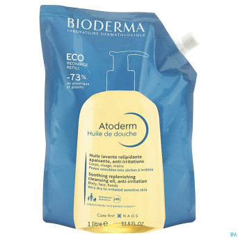 Bioderma atoderm huile douche ecorecharge 1l