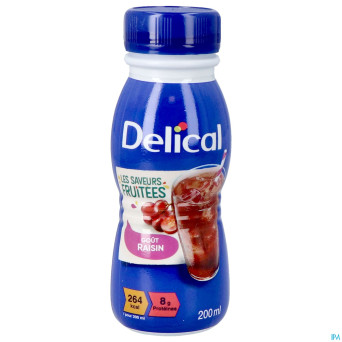 Delical boisson fruitee raisins 4x200ml
