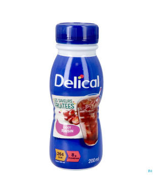 Delical boisson fruitee raisins 4x200ml