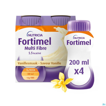 Fortimel multifiber 1.5kcal vanille 4x200ml