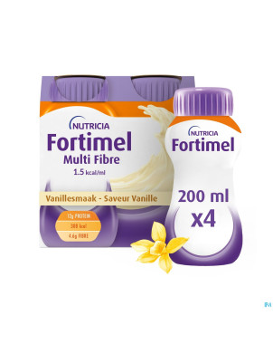Fortimel multifiber 1.5kcal vanille 4x200ml