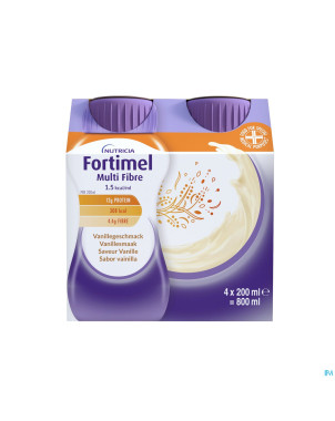 Fortimel multifiber 1.5kcal vanille 4x200ml