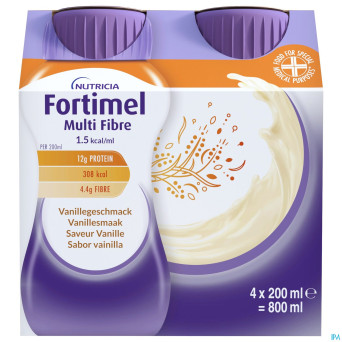 Fortimel multifiber 1.5kcal vanille 4x200ml