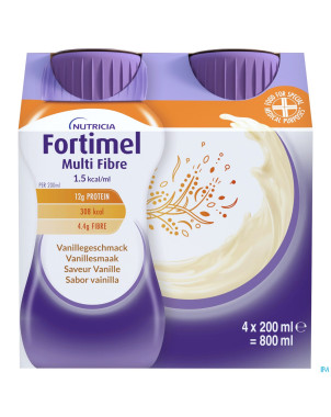 Fortimel multifiber 1.5kcal vanille 4x200ml