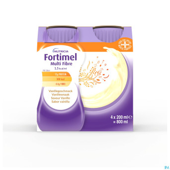 Fortimel multifiber 1.5kcal vanille 4x200ml