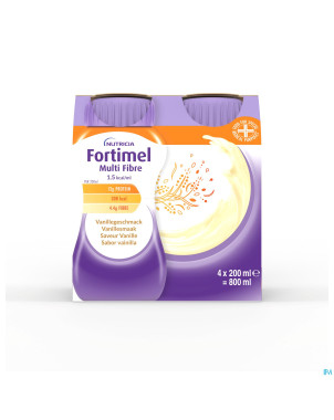Fortimel multifiber 1.5kcal vanille 4x200ml