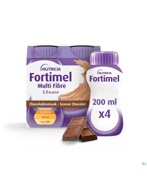 Fortimel multifiber 1.5kcal chocolat 4x200ml