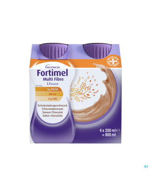 Fortimel multifiber 1.5kcal chocolat 4x200ml